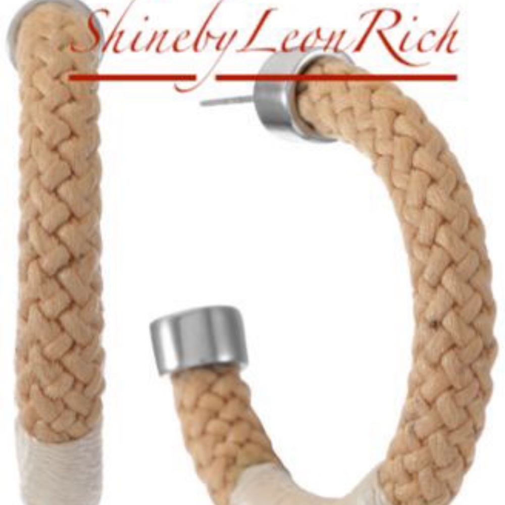 Alfani Silver-Tone Medium Braided Rope C-Hoop Earrings, 1.5"